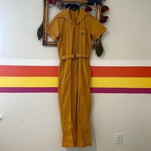 WALLS LEISUR ALLS Vintage 70s Men’s amber short sleeves jumpsuit